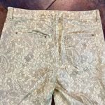 Chico's Chico’s Shimmer Green Gold Floral Jeans 0.5, 6 Photo 9