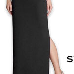 St. John Black Santana Knit Long Maxi Skirt Photo 0