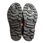 Vtg 1990s American Eagle Light Red Leather Chunky Lace Up Oxford Flats Sz 6.5 Photo 3