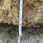 Vintage Rabbit Fur Vest Brown Tan Size M Photo 2