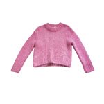 H&M Oversized Knit Sweater Womens Small Pink Mohair Wool Chunky Fuzzy Jumper Photo 7