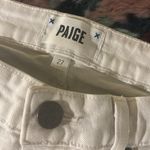 Paige Anthropologie  Kylie Cropped White Denim Photo 2