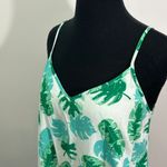 J.Crew ‎ Tropical Palm Leaf Print Maxi Dress Spaghetti Strap Vacation Sundress Sm Photo 2