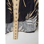 Joie  Linen Blend Black Top Sz S Black Leaf Tunic Button Shirt Oversized Photo 5