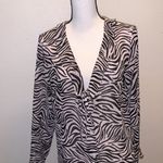 Victoria's Secret Victoria’s Secret zebra print ruffle sleeve button Down robe Photo 1