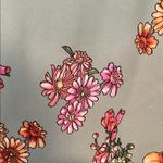 Twine & String Ruffled Sage Green Floral Flutter Sleeve Blouse | XL JRS Photo 2