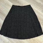 J.Crew  Navy Blue and White Pleated Midi Polka Dot Skirt Size 8 Photo 0