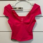 Trendy Queen Deep V Hot Pink Top Size XS Photo 1