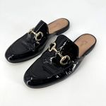 Pascucci Black Patent leather horse bit mules loafers Italy size 37.5 Slides Photo 2