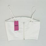 Miscreants London NWT White Silky Corset Top - 6 Photo 7