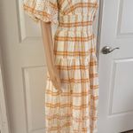 Anthropologie By  Puff-Sleeve Eyelet Midi Dress Photo 8