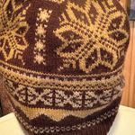 Muk Luks reversible brown fair isle winter hat/beanie OS Photo 4