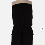 #321 MICHAEL KORS Cotton Strapless Romper Black Size M Photo 1