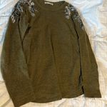 ZARA  | Embellished Beaded Top Green Silver Small Photo 4