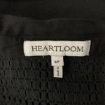 Heartloom  Womens Button Down Top Small Black Long Sleeve Blouse Chic Photo 3