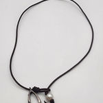 Sterling Silver Wishbone & Genuine Pearl Necklace Photo 0