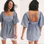 Free People  Gigi Puff Sleeve Tunic Top Striped Boho Peasant NWOT Photo 7