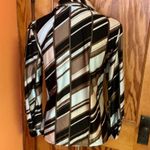 Vintage 70s diagonal stripes disco shirt Brown Photo 10
