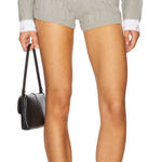 LIONESS  NWT Cloud Light Gray Cable Knit Shorts XL Photo 0