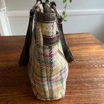 Coach Vintage  Penelope Tattersall Plaid Wool Tweed Leather Handbag Photo 6