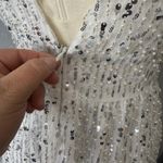 Lulus  Solita White Sequin Mesh Sleeveless Maxi Dress, S, 2575851 Photo 3