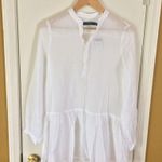 Polo  women's long sleeve voile ruffle hem drop waist tunic top blouse Photo 2