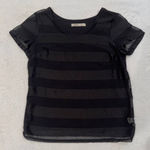 Old Navy  Women's Black Sheer Short‎ Sleeve Top Size Small Photo 0