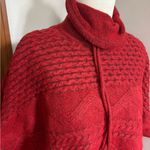 Westbound NWOT   Cozy Red Turtleneck Sweater puncho Photo 1