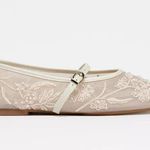 ZARA Embroidered Mesh Ballet Flats Photo 4
