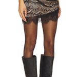Free People NWT  Zoey Lace Mini Skirt in Black  Size 8 Photo 4
