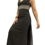 Marchesa Notte Black Maxi Silk Rhinestone beaded Gown Size 2 Photo 1