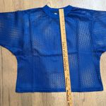 Max Active Worldwide Royal Blue Mesh Jersey Short Sleeve Crop Top Large Photo 2