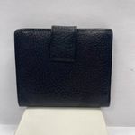 Gucci  Black Leather Compact Wallet w/ Silver-tone Hardware - Preowned Photo 2