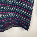 Vintage Willow Bay Patchwork Fair Isle Floral Long Acrylic Sweater Navy M new Blue Size M Photo 7
