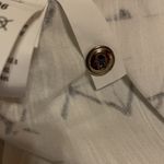 Ambria White w/ Blue Top that has blue and red trim, slits, silver buttons Size 8 Photo 5