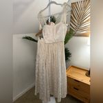 Hutch  Tie-Strap Crop Top‎ & Midi Skirt Brocade ivory Set Photo 3