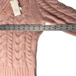 Banana Republic Women’s  Button Cowl Neck Fuzzy Cropped Sweater Barbiecore Barbie Photo 4