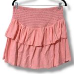 Simply Southern  womens large high elastic waist tiered short skirt light orange Photo 0
