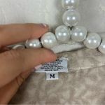 CP Shades  Neutral Vine Leaf Embroidered Button Down Long Sleeve Top Size M Photo 5