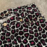 Michael Kors  Animal Print Skinny Jeans, Black/ Purple/ White Size 2 Photo 7