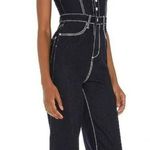 We Wore What New Revolve Corset Overalls Stretch Denim Dark Wash Medium MSRP $198 Photo 2