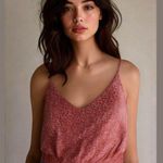 Willow + Root Floral Red Floral Smocked Cropped Tank Photo 0