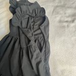 SheIn  Women Petite XS Black Flutter Sleeve Tiered Ruffle Mini Dress with Zipper Photo 3