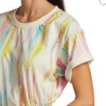 Hemant And Nandita Tie Dye Boho Metallic Frilly Smocked Mini Skirt and top Yellow Photo 2