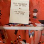 Daytrip  Buckle Blouse Size Medium Red Boho Southwestern Print Button Knot Front Photo 6