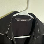 ZARA Basic Contrast Stitch Mini Shirt Dress Black White L Photo 10
