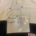 Jaclyn Smith  Top Large White and Navy Color Block Hoodie zip Nautical Coastal Photo 2