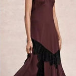 Moulinette Soeurs Janie Lace Halter Dress in Purple Black Size 2 Photo 0