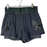 Fabletics Gray Olesia Shine Floral Athletic Shorts S Photo 1