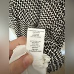 Trina Turk Black & White Squiggle Chevron Silk Long Sleeve Sheath Dress Size 2 Photo 7
